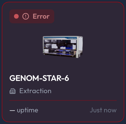 Instrument with Error status